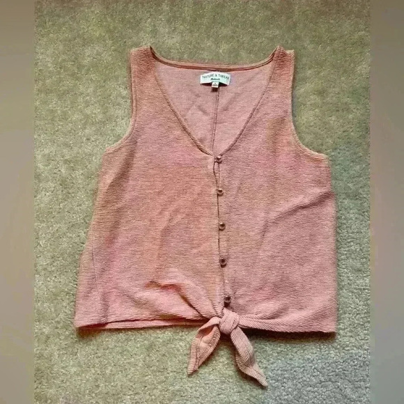 Madewell Button Knot Tank Top Shirt Size Small - Picture 1 of 6